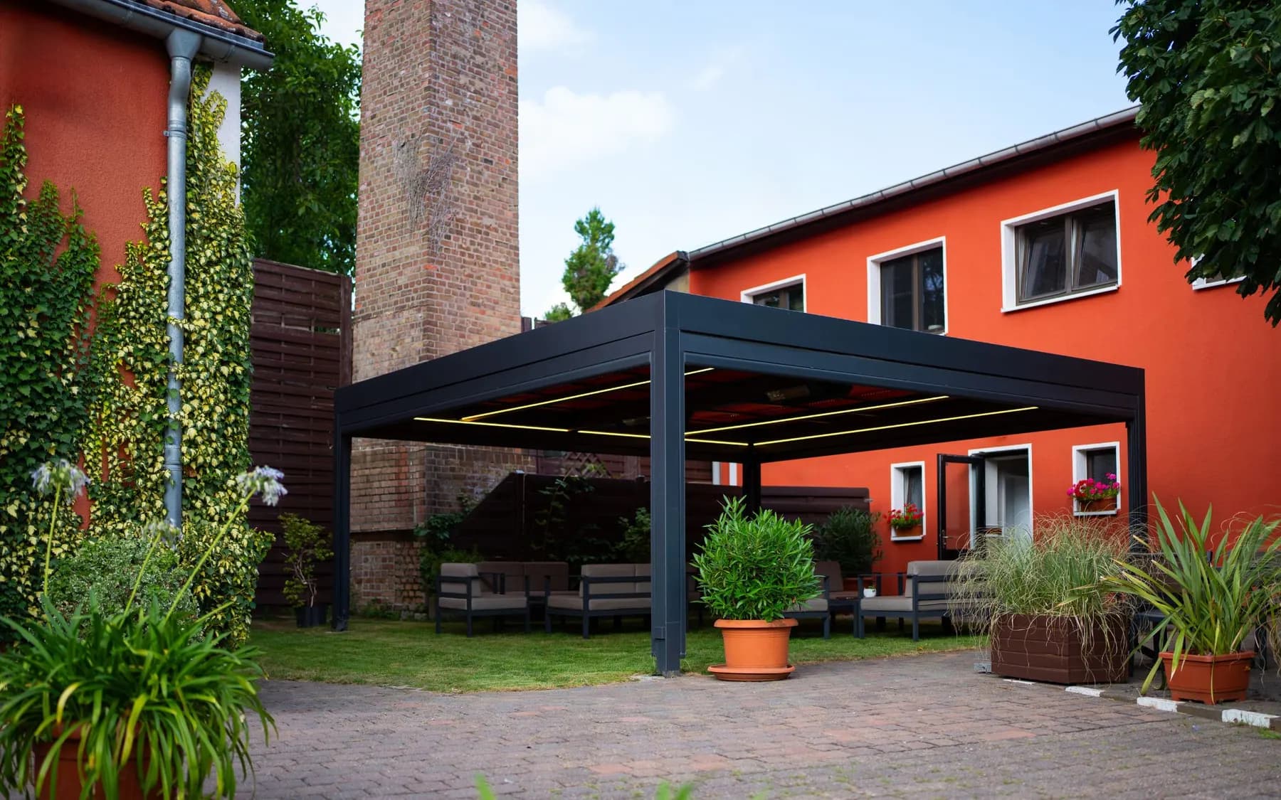Freistehende Markisen , Flexibler Sonnenschutz für Terrassen und Gärten